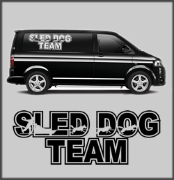 Sled Dog Team Van Decal
